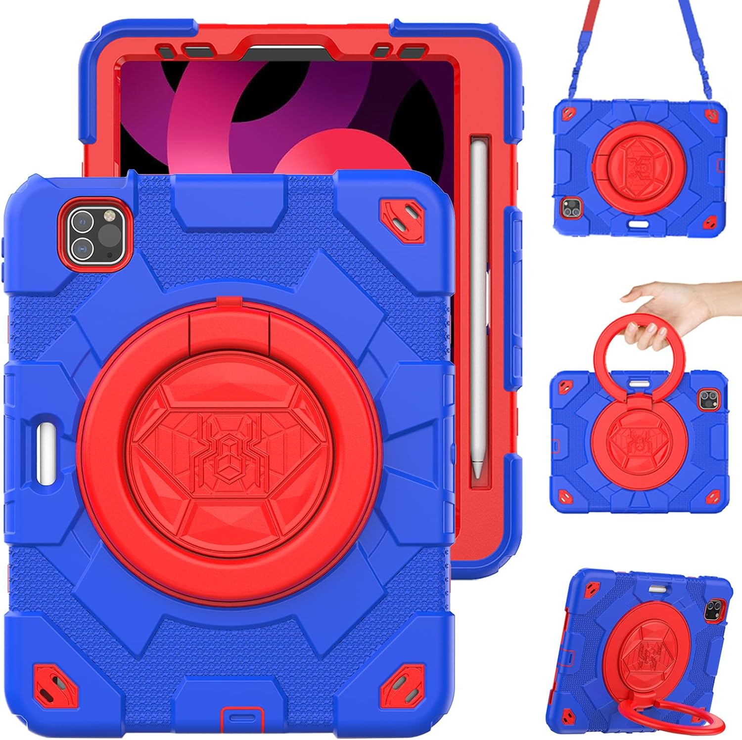 Étui robuste Defender Ring pour enfants avec sangle pour iPad Air 4/5 (4e/5e génération) / iPad Pro 11 Étui robuste Defender Ring pour enfants avec sangle pour iPad Air 4/5 (4e/5e génération) / iPad Pro 11